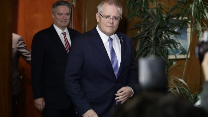 现自由党党魁、总理斯科特·莫里森(Scott Morrison)